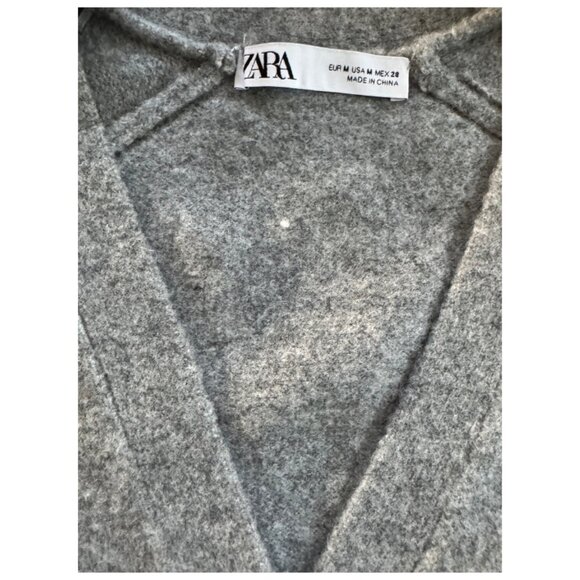 Zara Softknit Cardigan Grey Size M - Picture 3 of 8